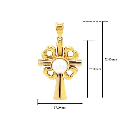 Goldenes Kreuz mit Perle