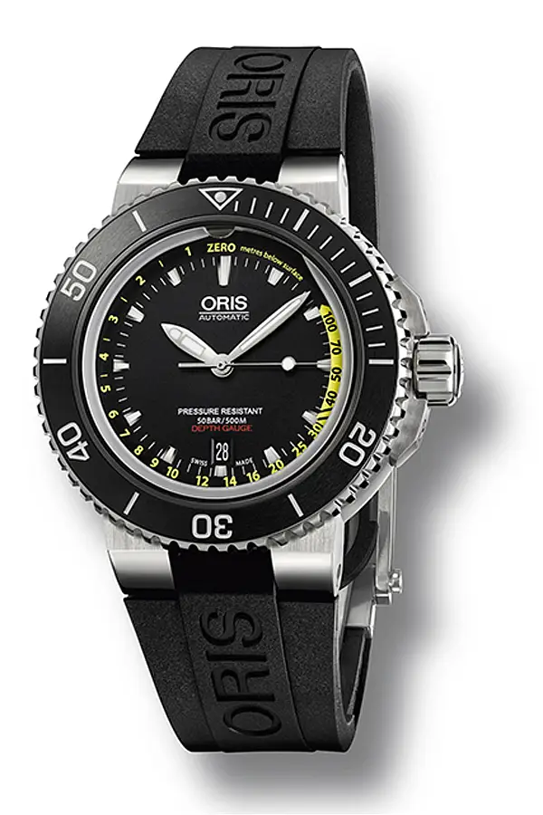 Oris Aquis Tiefenmessgerät 01 733 7675 4154-Set RS