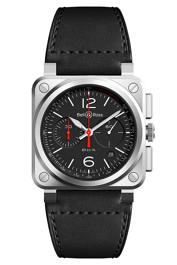 Bell & Ross Schwarzer Stahl BR0394-BLC-ST/SCA