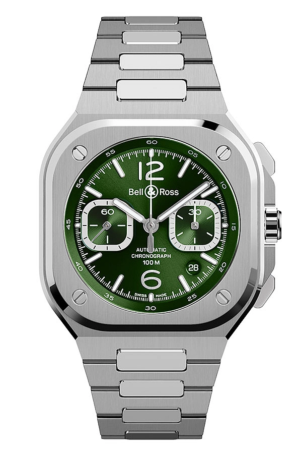 Bell & Ross BR 05 Chrono Grüner Stahl BR05C-GN-ST/SST