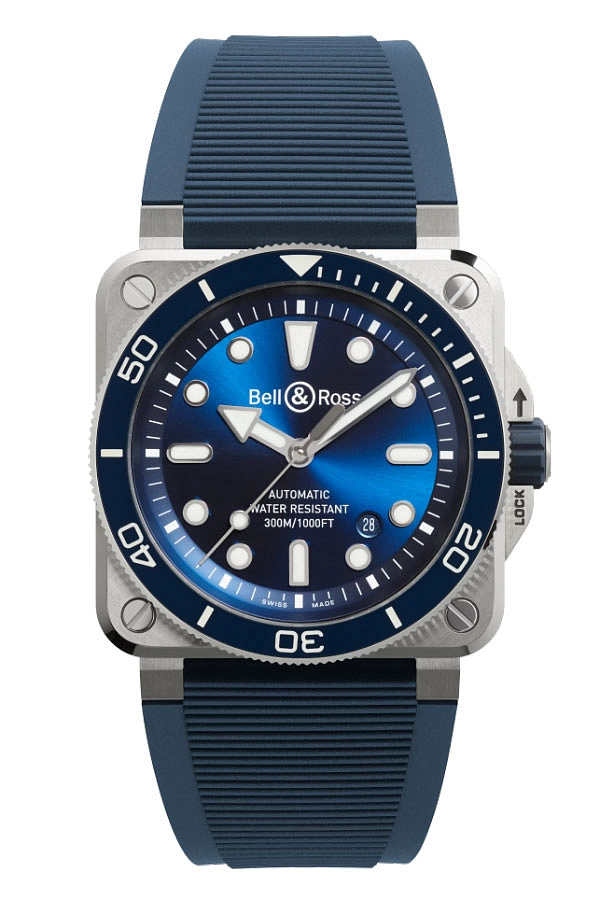 Bell & Ross BR 03 Diver Blau Stahl BR03A-D-BLU-ST/SRB