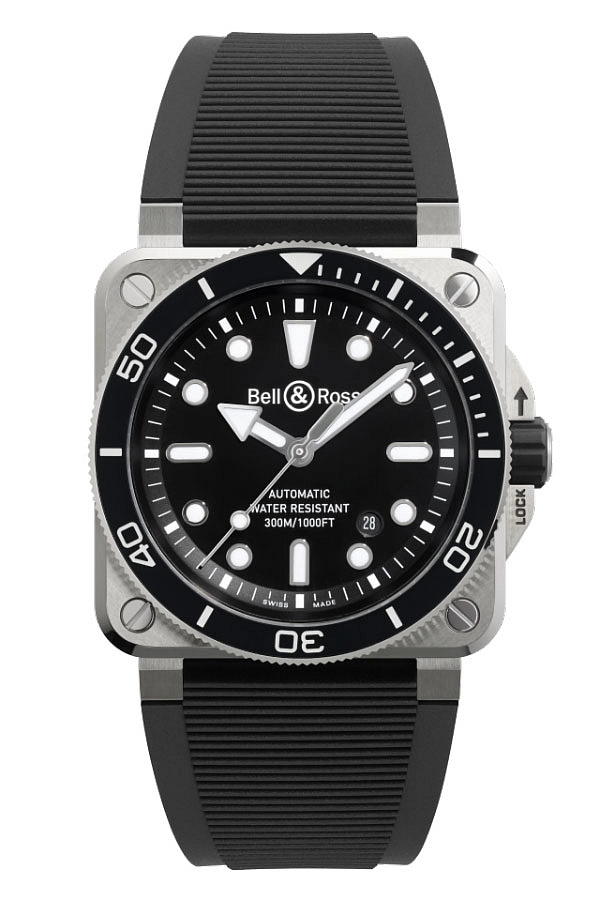 Bell & Ross BR 03 Diver Schwarzer Stahl BR03A-D-BL-ST/SRB