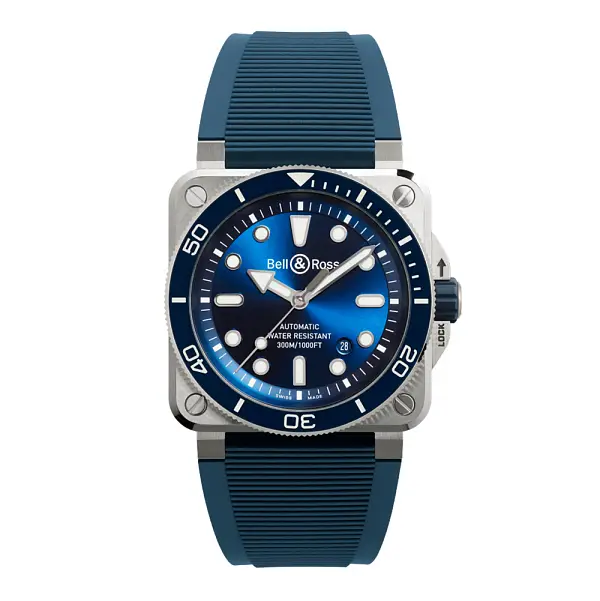 Bell & Ross BR 03 Diver Blau Stahl BR03A-D-BLU-ST/SRB