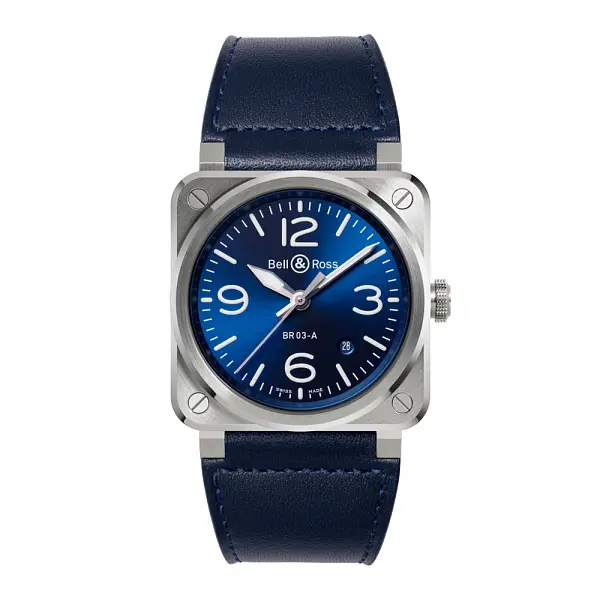 Bell & Ross BR 03 Stahlblau BR03A-BLU-ST/SCA