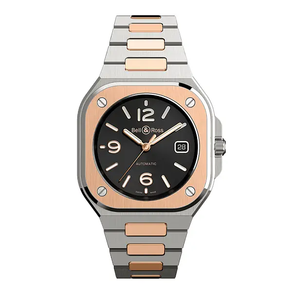 Bell & Ross BR 05 Schwarzer Stahl & Gold BR05A-BL-STPG/SSG