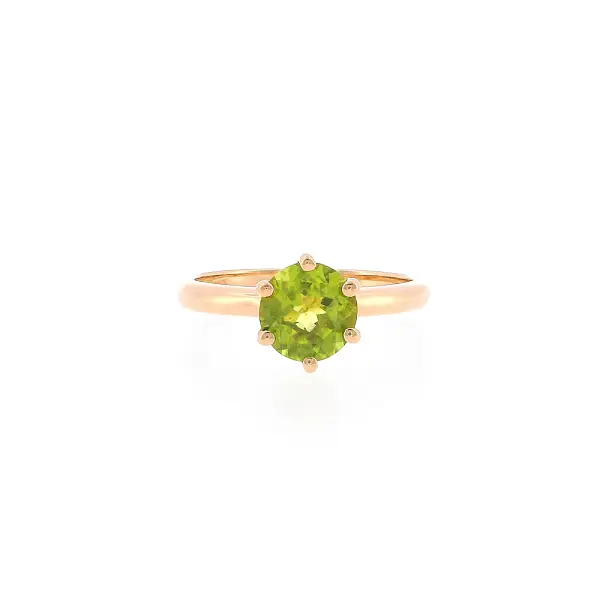 Ring aus 18 kt Roségold mit Peridot 1,35 ct