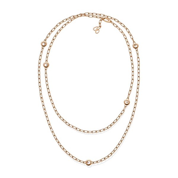 Gold Chopard Happy Diamonds Halskette 81A117-5001