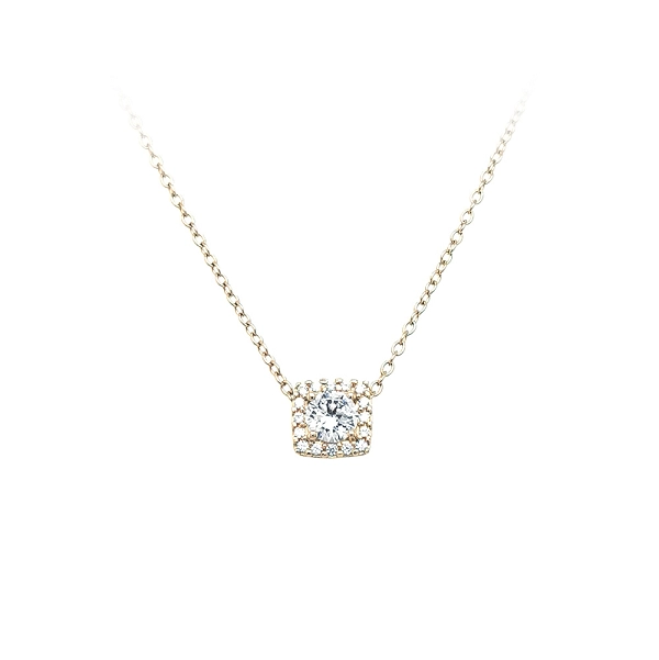 Goldhalskette mit Zirkonen