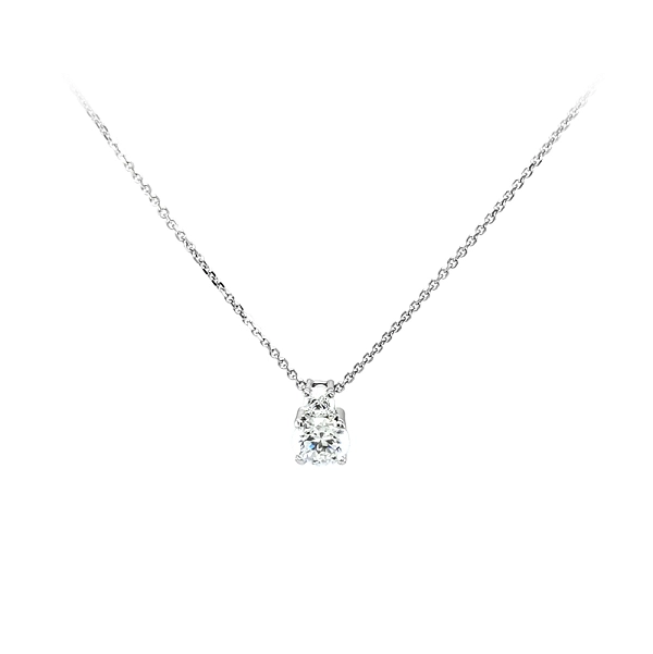 Halskette mit Zirkonen aus Weißgold