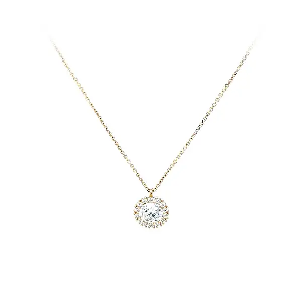 Goldhalskette mit Zirkonen