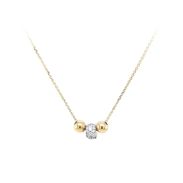 Halskette mit Zirkonias in Gold