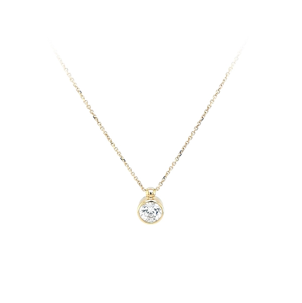 Gold-Halskette mit Zirkon