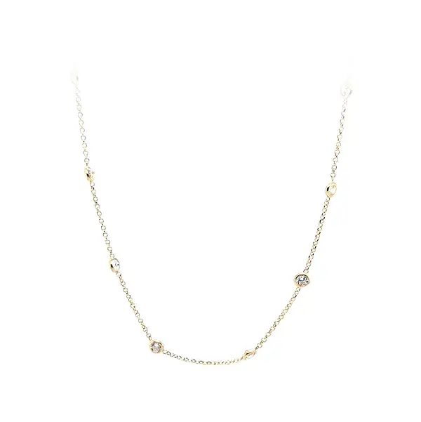 Goldhalskette mit Zirkonen