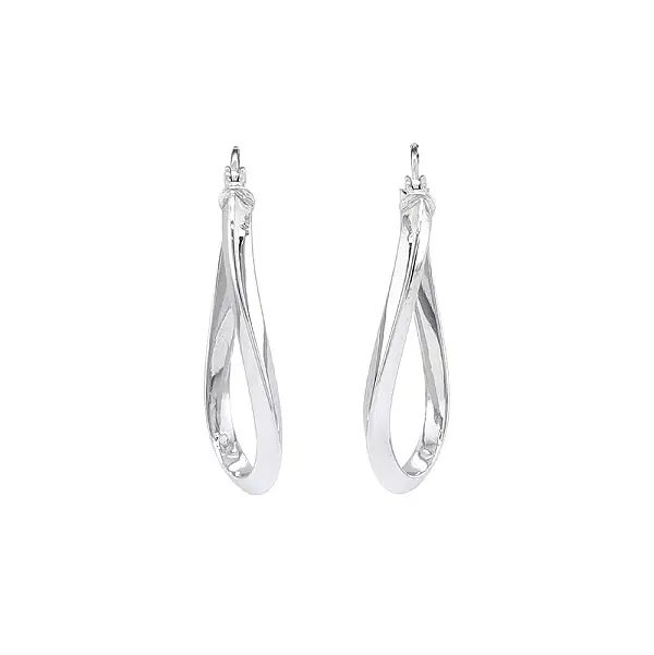 Runde Weißgold-Ohrringe