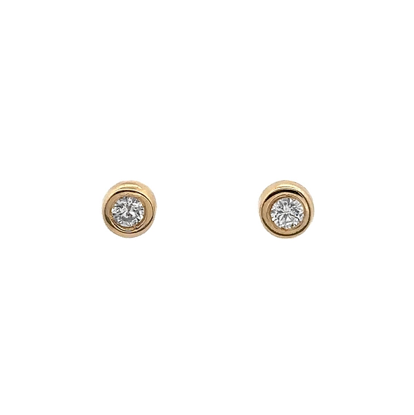 Gold-Ohrringe mit Zirkonen