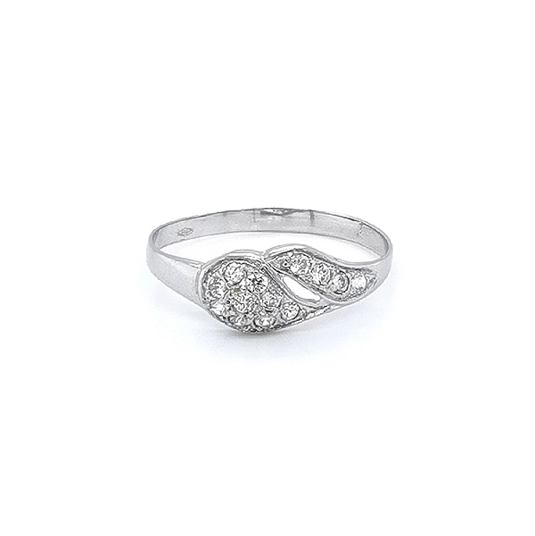 Ring mit Zirkonen aus Weißgold