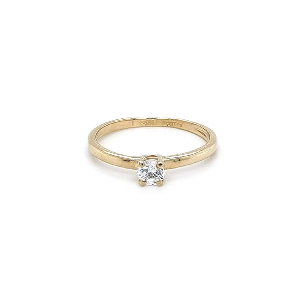 Gold Verlobungsring mit Zirkon