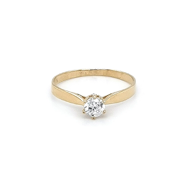 Gold Verlobungsring mit Zirkon