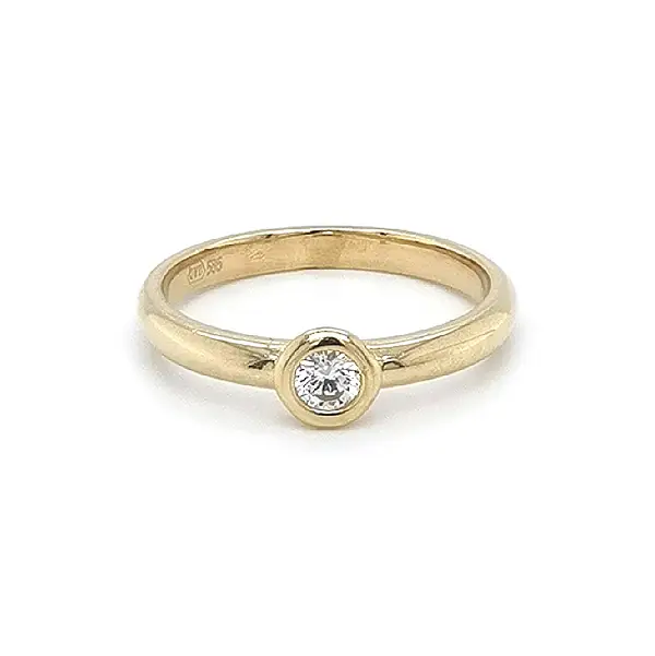 Gold Verlobungsring mit Zirkon