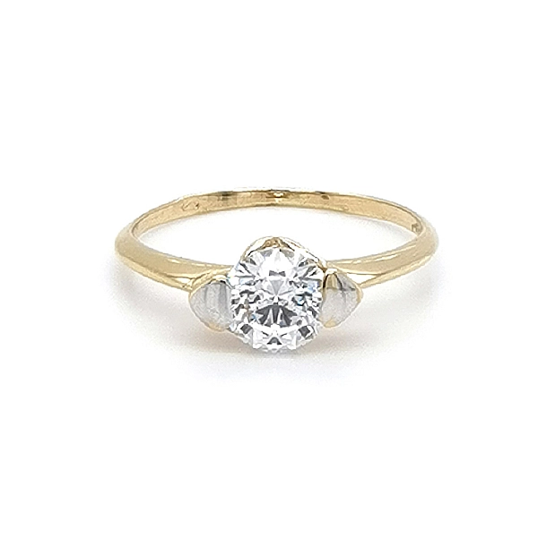 Gold Verlobungsring mit Zirkon