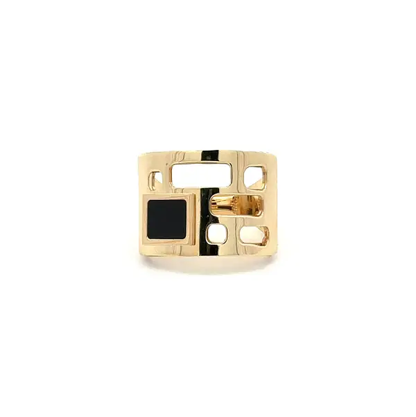 Exklusiver Goldring mit Onyx