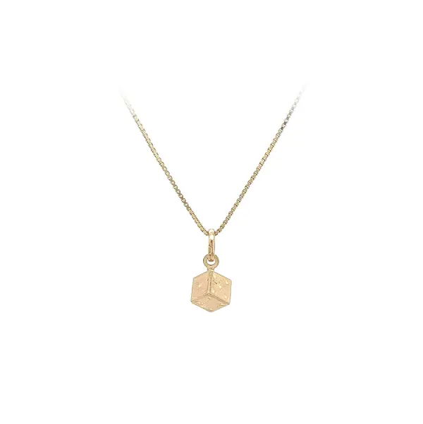 Gold-Anhänger Spielwürfel