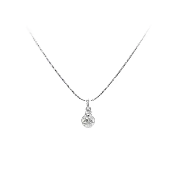 Anhänger Marienkäfer aus Weißgold