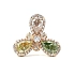 Goldring mit farbigen Diamanten