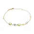 Armband aus 14 Karat Gold mit Peridoten und Zirkonia