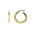 Flache runde Goldohrringe mit Barverschluss