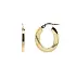 Gold Oval Runde Ohrringe mit Bar Verschluss