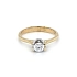 Verlobungsring mit Zirkon aus kombiniertem Gold
