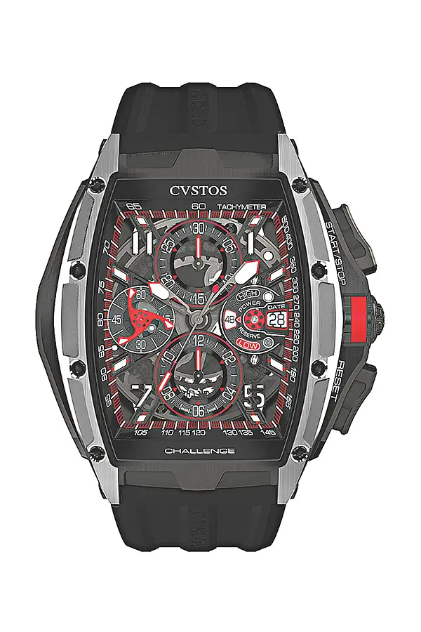 Cvstos Chrono Grau Brancard Schwarz Titan/Schwarz & Rot