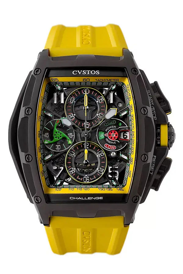 Cvstos Chrono Schwarz Stahl Gelb B00107.4102001