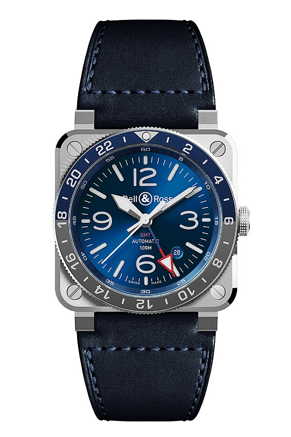 Bell & Ross BR 03-93 GMT Blau BR0393-BLU-ST/SCA