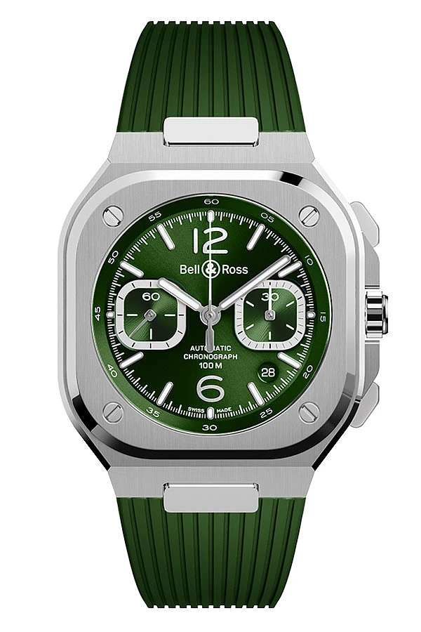 Bell & Ross BR 05 Chrono Grüner Stahl BR05C-GN-ST/SRB