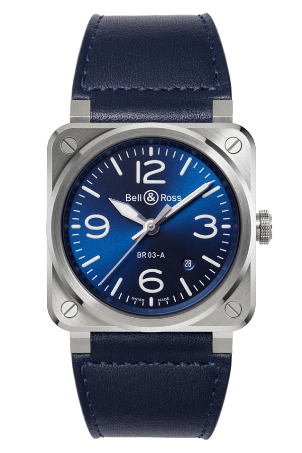 Bell & Ross BR 03 Stahlblau BR03A-BLU-ST/SCA