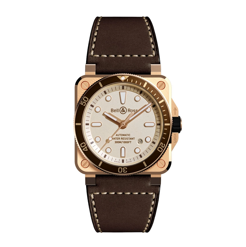 Bell & Ross Diver Weiß Bronze BR0392-D-WH-BR/SCA