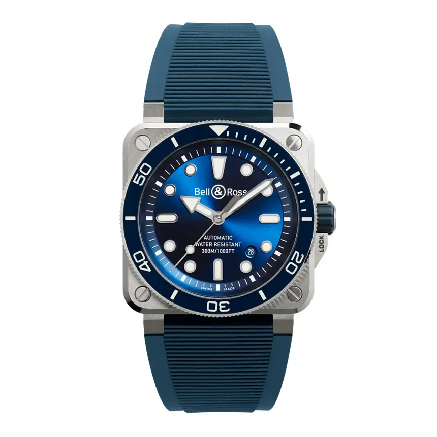Bell & Ross BR 03 Diver Blau Stahl BR03A-D-BLU-ST/SRB