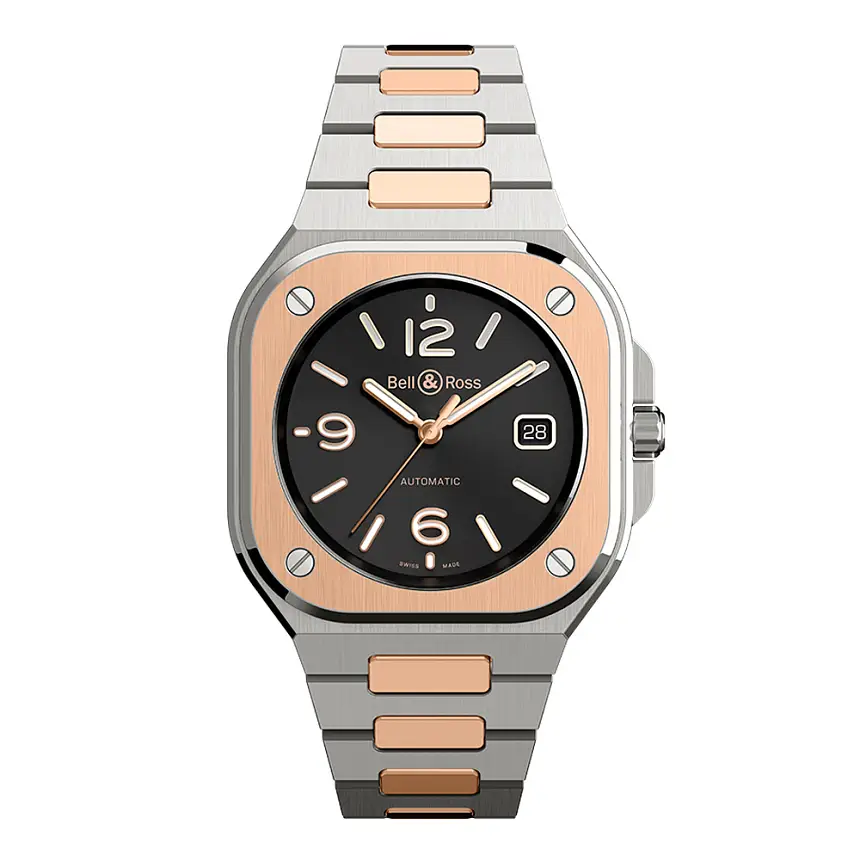 Bell & Ross BR 05 Schwarzer Stahl & Gold BR05A-BL-STPG/SSG