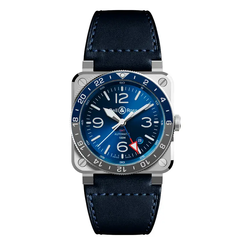 Bell & Ross BR 03-93 GMT Blau BR0393-BLU-ST/SCA