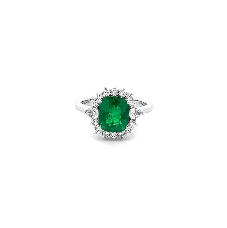Goldring mit Smaragd und Diamanten