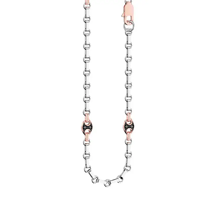 Gold Herrenkette mit schwarzen Diamanten