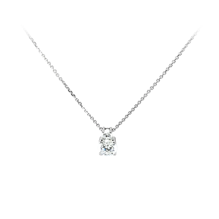Halskette mit Zirkonen aus Weißgold