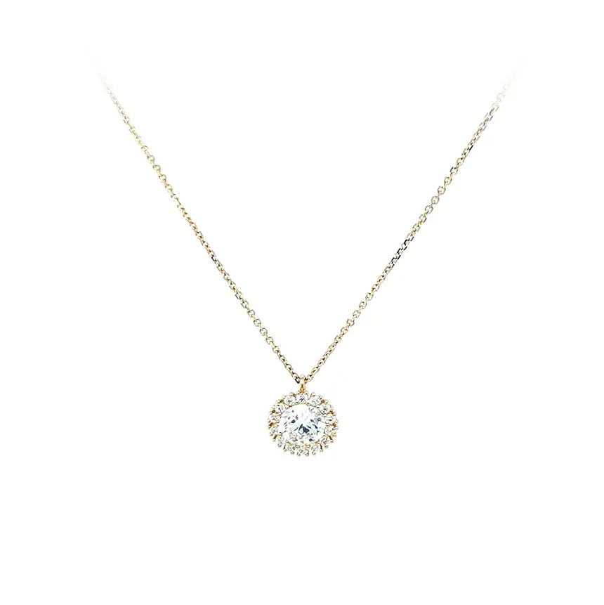 Goldhalskette mit Zirkonen