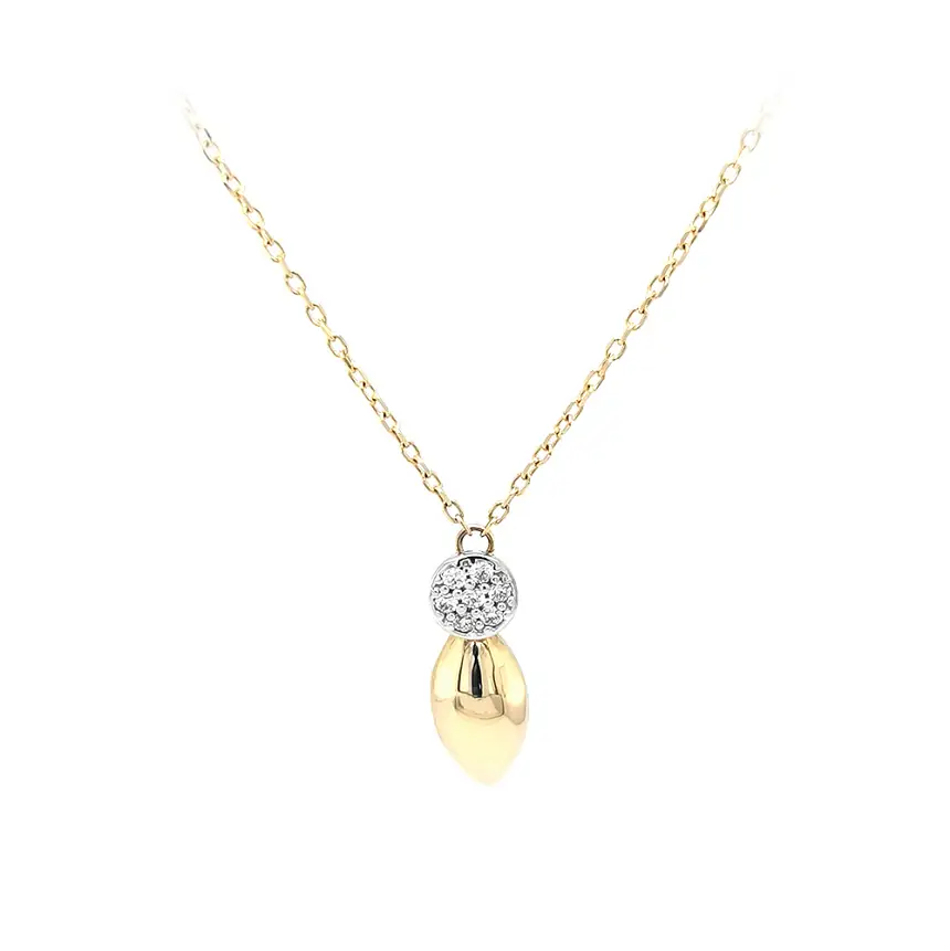 Halskette mit Zirkonias in Gold