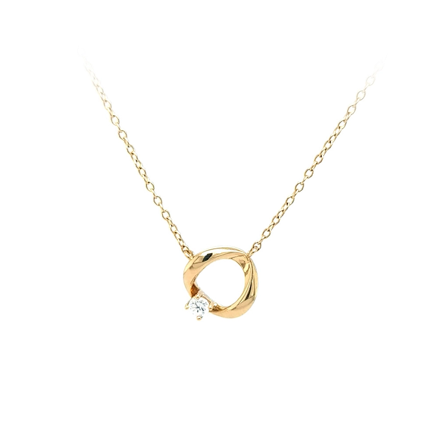 Gold-Halskette mit Zirkon