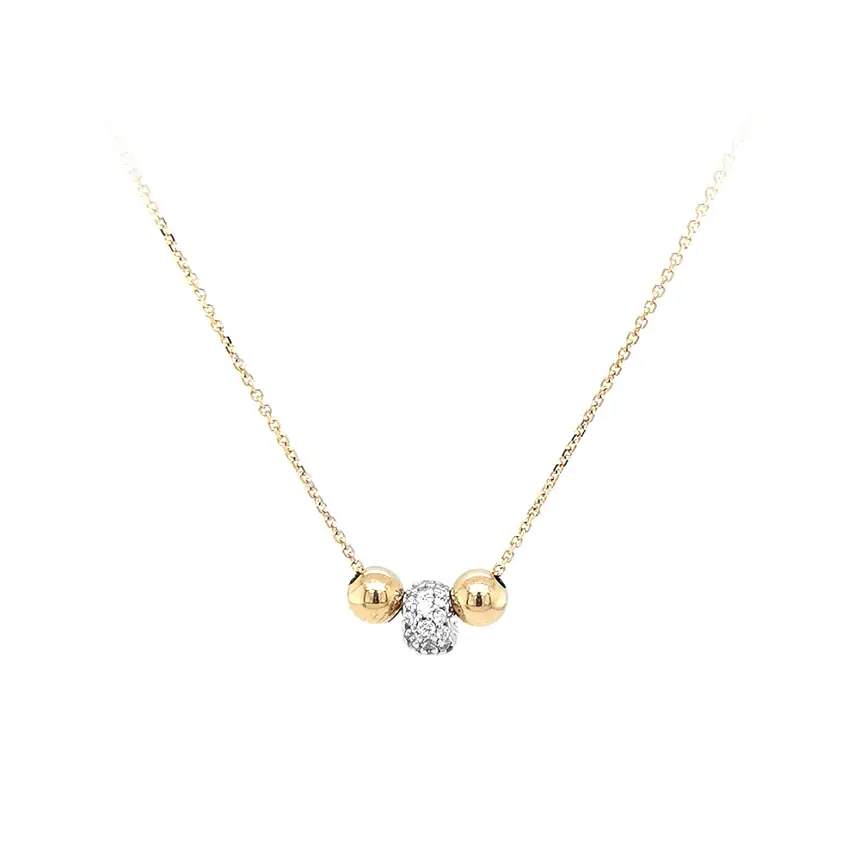 Halskette mit Zirkonias in Gold