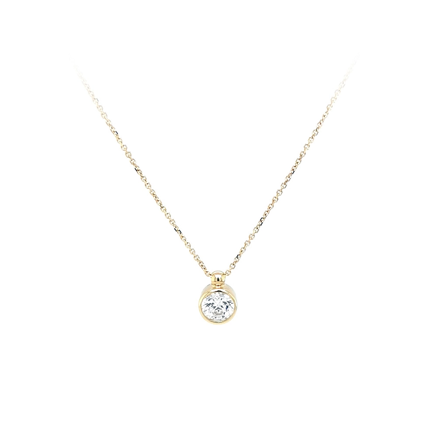 Gold-Halskette mit Zirkon
