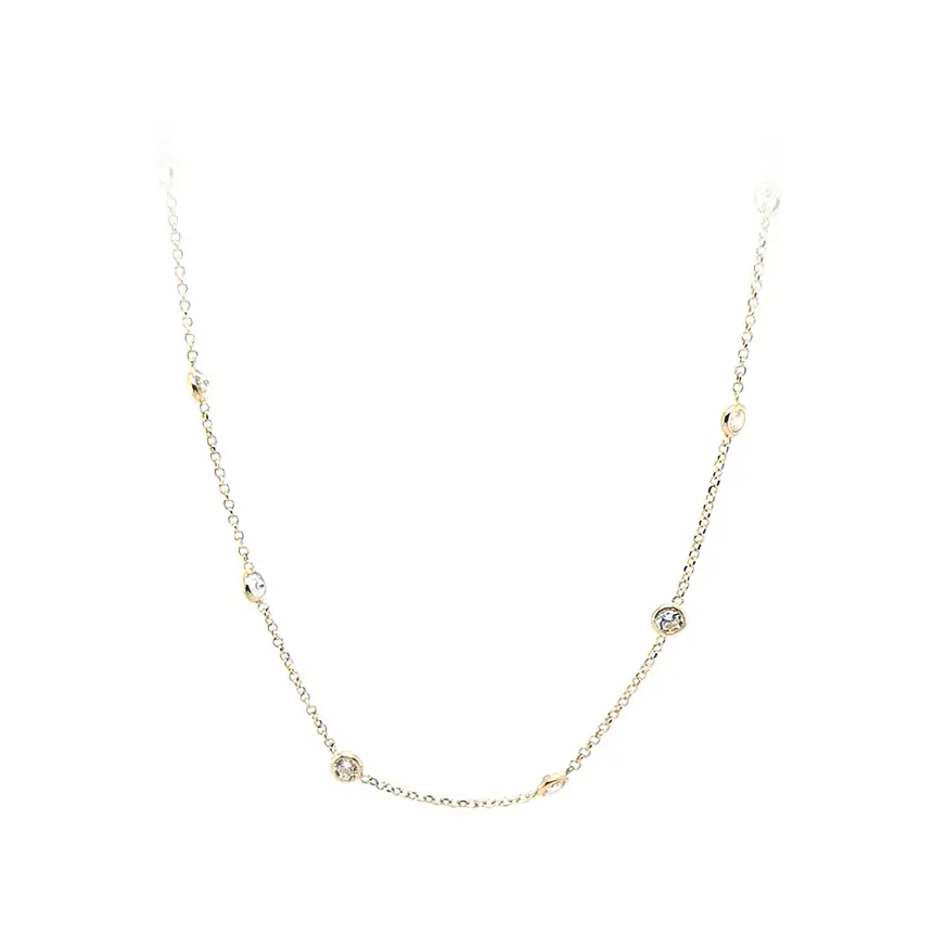 Goldhalskette mit Zirkonen